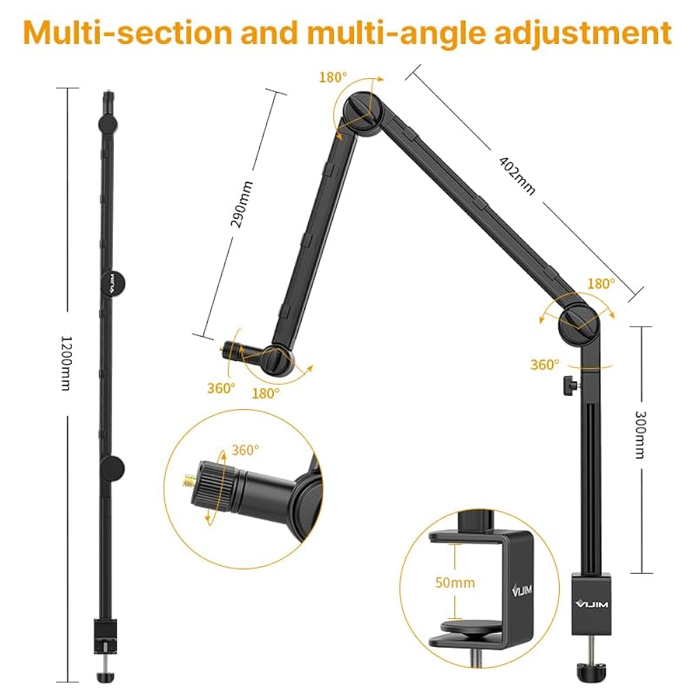 Amazon.co.jp: Ulanzi VIJIM LS24 デスクマウント付きスタンド